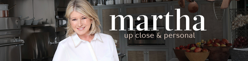 Top banner image. Martha Stewart, up close and personal.