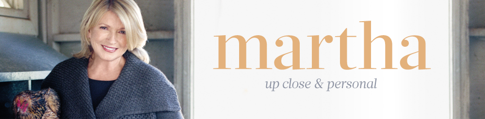 Top banner image. Martha Stewart, up close and personal.