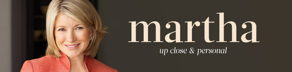 Top banner image. Martha Stewart, up close and personal.