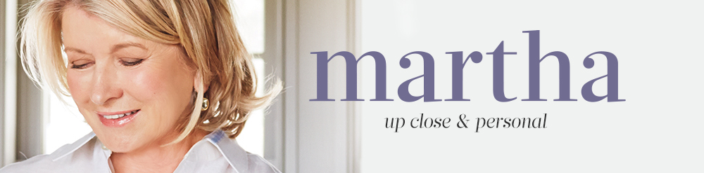 Top banner image. Martha Stewart, up close and personal.